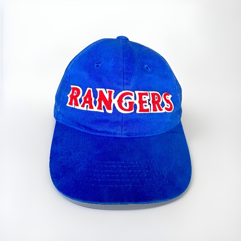 Vintage New York Rangers Snapback Hat American Needle NHL Blockhead Blue 90s Cap